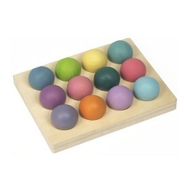 Best-selling Children Wooden Rainbow <strong>Sorting</strong> Board Color <strong>Ball</strong> Cognitive Pairing <strong>Game</strong> Educational Matching Toys for Kids - Product Image 2