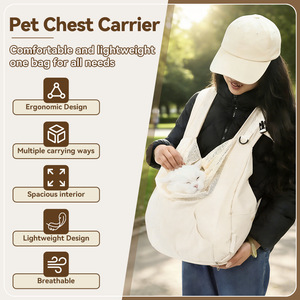 <b>Pet</b> Chest Bag Mesh Breathable Dog Cat <b>Carrier</b> Backpack Travel Outdoor Use 50x48x61cm - Product Image 3