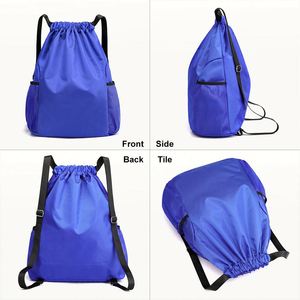 Cross-border Custom <b>Drawstring</b> Backpacks Oxford Waterproof Gym Sports Bag Basketball <b>Drawstring</b> Storage Bag with Custom logo - Product Image 5