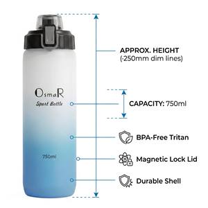 Osmar Sports <b>Water</b> <b>Bottle</b> 600ml Lightweight <b>Collapsible</b> Design for Outdoor Activities - Product Image 4