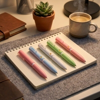 Stylo portable multifonction en plastique bleu avec ventilateur intégré pour enfants, encre gel, pointe de 0,5 mm