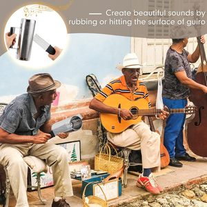 Atacado Multi Tamanho Aço Inoxidável Guiro Instrumento Musical Com Raspadores para Banda Som - Product Image 6