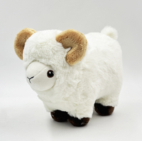 Jouet en peluche de chèvre blanche mignon en peluche mouton émulation animal de ferme petite taille jouet pas cher