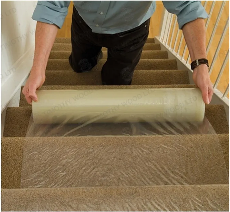 Adhesivo escalera película protectora para alfombra de piso de protección
