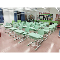 Mobilier scolaire multicolore et personnalisé de haute qualité Ensemble de chaises de bureau simples Table d'étude pour étudiants Table de classe