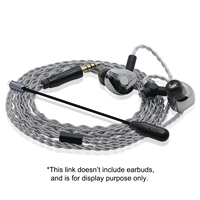 Microphone à bras long détachable, câbles en graphène plaqué argent OFC, fils pour casque audio de jeu, plusieurs connecteurs disponibles