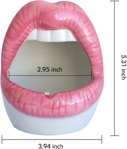 Pot de fleur en céramique créative, Vase artisanal, <span class=keywords><strong>jardinière</strong></span> de lèvres, cadeau pour bouche <span class=keywords><strong>Sexy</strong></span>, conteneur de plante verte, cendrier, décoration de maison - Product Image 5