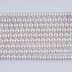 Collier de perles d'eau douce naturelles de Zhuji, perles rondes de 5 à 5,5 mm, semi-finies, bijoux DIY, perles en vrac, fabricant en gros - Product Image 2