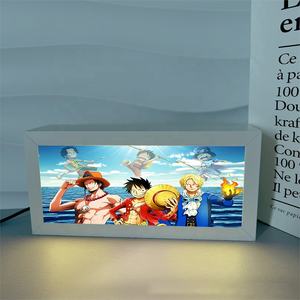 Lámpara de <span class=keywords><strong>Noche</strong></span> 3D de PVC con Diseño de Anime de One Piece, Luffy y Ace, Decoración Moderna para Habitación, el Mejor Regalo - Product Image 2
