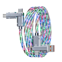 Vente en gros – Scanner de codes-barres 4-en-1 Starlight à chargement rapide USB Type-C, avec gaine en PVC et conducteur en cuivre pur, compatible 4 ports Type-C