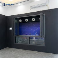 Ventana Plegable Moderna de Aluminio con Recubrimiento Electrostático, Doble Acristalamiento con Rotura de Puente Térmico, Baja Emisividad, Gran Apertura, Insonorizada, para Villa o Apartamento
