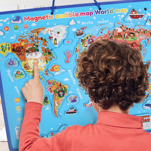 <span class=keywords><strong>Puzzle</strong></span> magnétique de la <span class=keywords><strong>carte</strong></span> <span class=keywords><strong>du</strong></span> <span class=keywords><strong>monde</strong></span>, jouet éducatif interactif de géographie parlante pour enfants, <span class=keywords><strong>carte</strong></span> interactive avec tableau blanc effaçable - Product Image 2