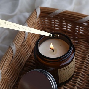 Accesorios para velas perfumadas doradas y negras de latón plateado de acero inoxidable resistente pulido, herramienta y cucharones de mecha con gancho de mecha individual - Product Image 2