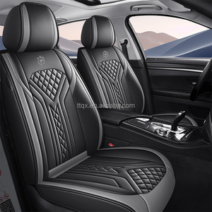 <span class=keywords><strong>Coprisedili</strong></span> <span class=keywords><strong>Auto</strong></span> in Pelle Premium Nero Grigio Set Completo Facili da Pulire Adatti per <span class=keywords><strong>Audi</strong></span> <span class=keywords><strong>A3</strong></span> A4 A6 Q3 Q5 Protezione Sedili <span class=keywords><strong>Auto</strong></span> per Tutte le Stagioni - Product Image 1