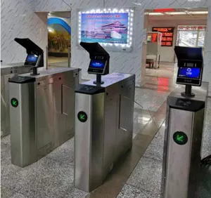 Tourniquet d'aileron pour l'entrée d'usine bon prix Durable Auto Barrier Gate ESD Access Control Flap Turnstyles - Product Image 6