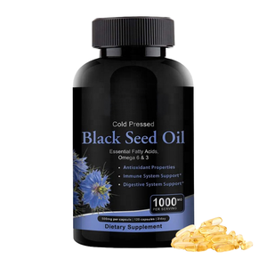 Cápsulas de Aceite de Semilla Negra Orgánica, Nigella Sativa, Suplemento Herbal para el Apoyo Inmunológico - Product Image 1