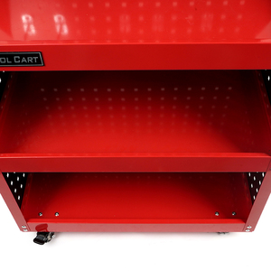 고품질 3단 공구 카트 트롤리, OEM/ODM/OBM 지원, 대용량 레드 색상 맞춤 제작 가능 - Product Image 3