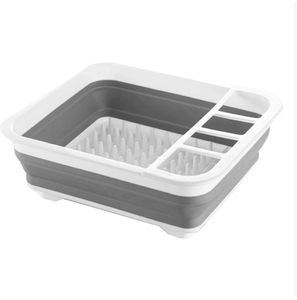 Escurridor de Platos Plegable, Ahorra Espacio, para Secar Platos, Tazones y Vajilla, Organizador de Almacenamiento de Cocina - Product Image 1