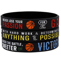 Bracelet Promotionnel Personnalisé en Silicone Gravé Rempli d'Encre, Écologique, Durable, à Motif Basketball, Fabricant