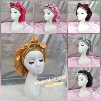 Bonnet en satin pour femme avec bande à nouer, bonnet de nuit en soie, vente en gros