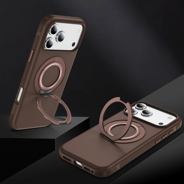 360 Rotation Kickstand case Magnetic Cover Full protection Mobile Phone Back Cover for iphone 17 Pro Max Plus 16 15 14 13