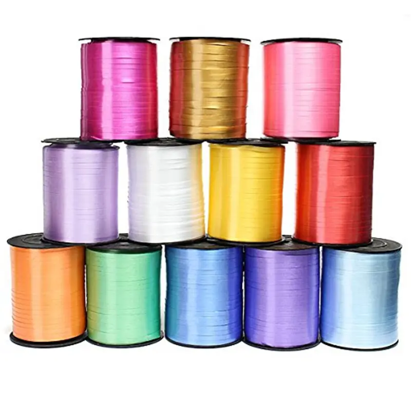 Globos cintas decoraciones para fiesta de cumpleaños regalos para niños decoración de boda papel de aluminio cinta de satén rizador accesorios DIY