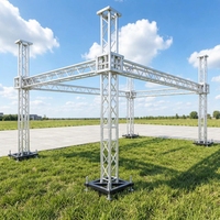 Système de support au sol en treillis double couche en alliage d'aluminium robuste et portable pour équipement d'éclairage de scène et événements de concerts en plein air