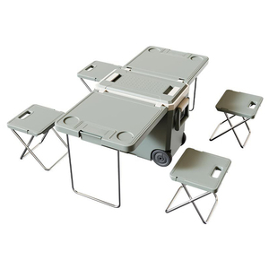 Gint New Out Roues Refroidisseur Camping Outdoor Gear Chilly Bins 32L <span class=keywords><strong>Table</strong></span> et chaises pliables Refroidisseur de <span class=keywords><strong>table</strong></span> de pique-nique - Product Image 1