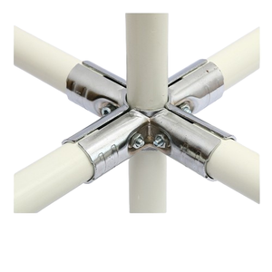 Connecteur de tuyau Lean en acier inoxydable industriel de 28 mm, plaqué zinc |   Étagères et bancs de travail modulaires pour <span class=keywords><strong>atelier</strong></span> |   Joint durable - Product Image 2