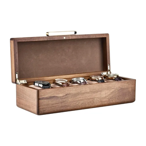 Người Đàn Ông Sang Trọng Cá Nhân Lưu Trữ Với 5 Khe Cắm Cho Đồng Hồ Rắn Đồng Hồ Bằng Gỗ Hộp - Product Image 1