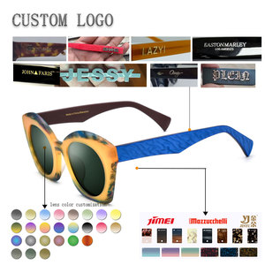 Lunettes de soleil œil de chat, monture rayée à bord complet, verres miroir roses, protection solaire pour femmes adultes - Product Image 2