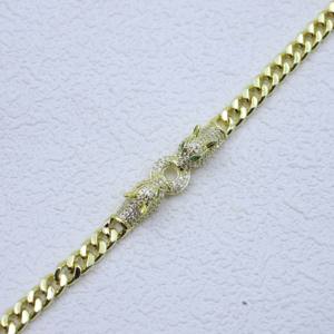 हिप हॉप पशु चीता तेंदुए के सिर पुरुषों के आभूषण कंगन - Product Image 6