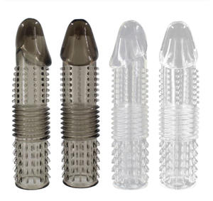 Vibrierendes Penis-Kondom mit Noppen für Männer, verstärkter, verzögerter Kristall-G-Punkt-Orgasmus für Frauen, Vibrator-Penishülle für Erwachsene - Product Image 4