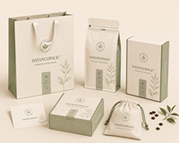 Boîte cadeau rigide écologique et recyclable pour grains de café, avec papier spécial, emballage haut de gamme, matériaux adaptés aux aliments