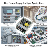 Alimentation à découpage AC-DC encastrée 35W 5V 12V 15V 24V 36V 48V à sortie unique sans ventilateur pour contrôle industriel et automatisation LED