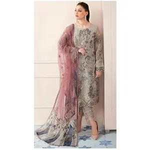 厂家直销供应印度设计师巴基斯坦套装手工刺绣Salwar套装