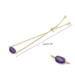 Bracelet en cristal perlé fait main 2026 pour femme, chaîne dorée minimaliste, bracelets délicats, pierres naturelles, bijoux de guérison pour le quotidien - Product Image 3