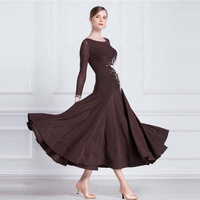 Robe de danse de salon pour femmes M-1895, costumes de danse moderne pour adultes, costumes de danse tango rumba, jupe en soie glacée