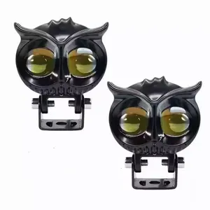 Superbleds Motorcycle Headlight 2.5 inch LED Spot Light White Yellow Driving Lamp Dual Color Owl Headlights 9V-36V Street Bike