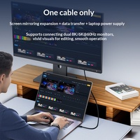 Câble de données ULT-unite Thunderbolt 5 120 Gbit/s, prend en charge PD240W 8K USB4, extension pour ordinateur portable, connexion en une seule ligne, blindage double couche