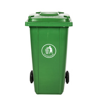 Poubelle de recyclage HDPE 100L/120L/240L/360L de couleur personnalisée grande poubelle publique extérieure avec couvercle et roue