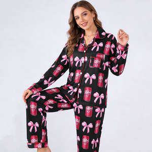 Beefey 2025 Set <span class=keywords><strong>Pigiama</strong></span> da Donna in Due Pezzi a Maniche Lunghe, Morbido, Personalizzabile, in Bambù Organico - Product Image 2