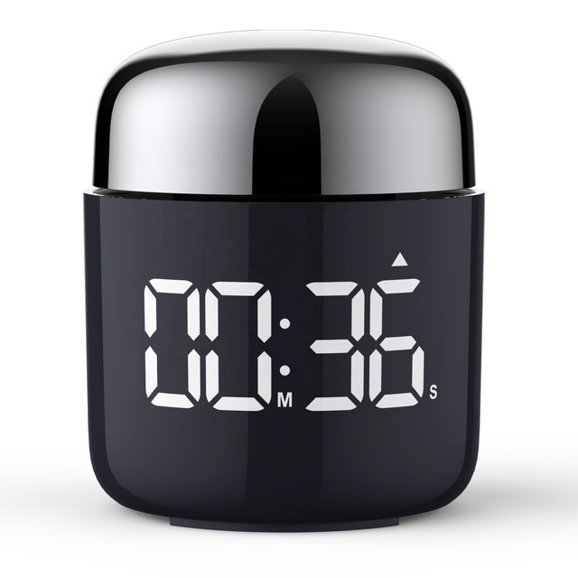 Digital Magnetic Kitchen Timer with LED Display Eco-Friendly Plastic 1-6 Hours Countdown 3 Gear Alarms & Mute for Gym/School Use