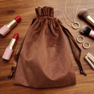 Pochette de luxe en velours pour bijoux, sac de protection simple anti-poussière pour lunettes délicates, breloques et couverts, sac de rangement anti-poussière pour sac à main - Product Image 2