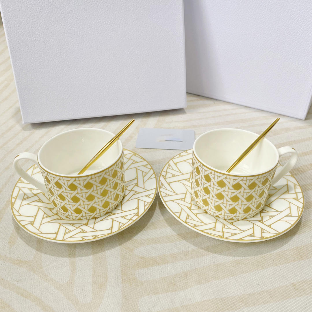 double cup and saucer