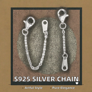 BH2278 <span class=keywords><strong>LoveStory</strong></span> Jewelry, Accesorios de Moda, Plata de Ley S925, Cordón de Cristal, Cierre de Langosta, Extensor para Collar y Pulsera - Product Image 2