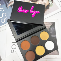 Palette de blush contour 6 couleurs Marque privée Kit de maquillage mat avec poudre pressée illuminatrice et bronzante