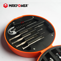 Kit d'outils de réparation de précision avec embouts de tournevis ronds et oranges Maxpower, 20 pièces