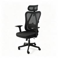 Chaise de bureau ergonomique en maille avec appui-tête, pivotante et réglable, dossier haut, pour ordinateur, vente en gros d'usine, OEM ODM, Silla De Oficina