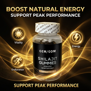 Gomitas de Shilajit con Complejo de Ashwagandha y Cúrcuma, Sin Azúcar, Marca Privada, OEM, ODM, Suplemento Energético Vegano, Suministro de Fábrica - Product Image 4